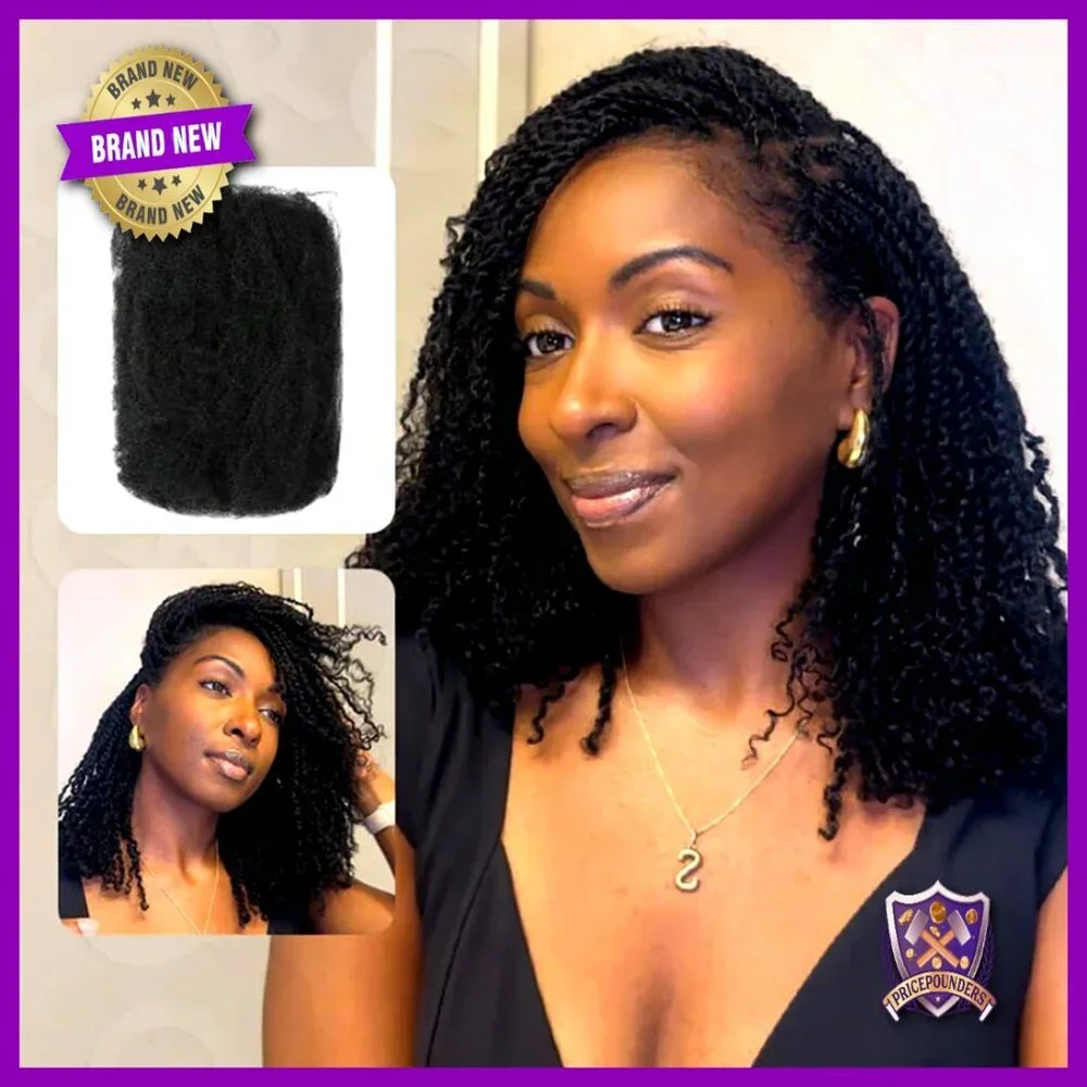 Afro Kinky Human Hair Extensions 12in 50g for Dreadlocks Braiding